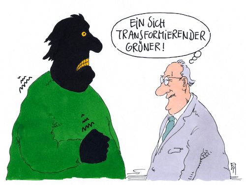 Cartoon: transformation (medium) by Andreas Prüstel tagged jamaika,koalition,sondierungen,themen,cdu,csu,fdp,grüne,transformation,cartoon,karikatur,andreas,pruestel,jamaika,koalition,sondierungen,themen,cdu,csu,fdp,grüne,transformation,cartoon,karikatur,andreas,pruestel