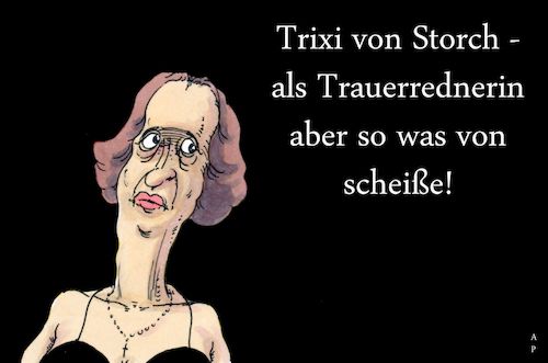 Cartoon: trixi (medium) by Andreas Prüstel tagged beatrix,von,storch,afd,amokfahrt,münster,äußerungen,cartoon,karikatur,andreas,pruestel,beatrix,von,storch,afd,amokfahrt,münster,äußerungen,cartoon,karikatur,andreas,pruestel