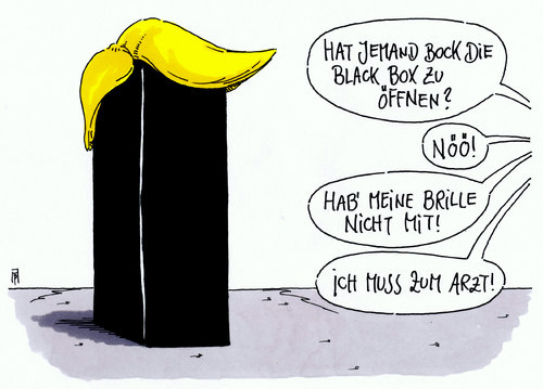 Cartoon: trump-box (medium) by Andreas Prüstel tagged usa,präsidentschaftswahl,präsident,donald,trump,black,box,unsicherheiten,cartoon,karikatur,andreas,pruestel,usa,präsidentschaftswahl,präsident,donald,trump,black,box,unsicherheiten,cartoon,karikatur,andreas,pruestel