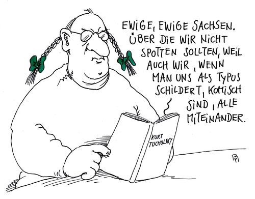 Cartoon: tucholsky sachsen (medium) by Andreas Prüstel tagged kurt,tucholsky,sachsen,cartoon,karikatur,andreas,pruestel,kurt,tucholsky,sachsen,cartoon,karikatur,andreas,pruestel