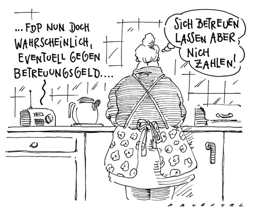 Cartoon: typisch kleinstpartei (medium) by Andreas Prüstel tagged fdp,herdprämie,betreuungsgeld,betreuungsgeld,herdprämie,fdp,familie