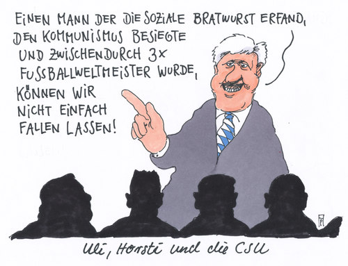 Cartoon: uli hoeneß (medium) by Andreas Prüstel tagged ulihoeneß,steuerbetrug,selbstanzeige,bayern,münchen,csu,horst,seehofer,bratwurst,fußballweltmeiterschaft,cartoon,karikatur,andreas,prüstel,ulihoeneß,steuerbetrug,selbstanzeige,bayern,münchen,csu,horst,seehofer,bratwurst,fußballweltmeiterschaft,cartoon,karikatur,andreas,prüstel