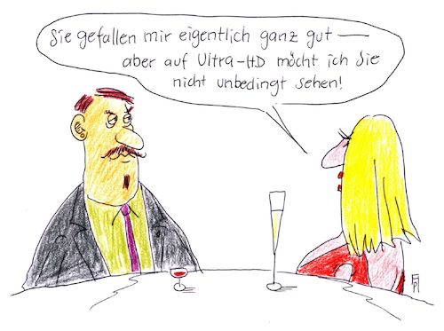 Cartoon: ultra-hd (medium) by Andreas Prüstel tagged date,bildqualität,tv,ultra,hd,cartoon,karikatur,andreas,pruestel,date,bildqualität,tv,ultra,hd,cartoon,karikatur,andreas,pruestel