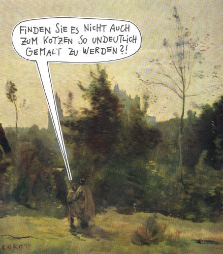 Cartoon: undeutlich (medium) by Andreas Prüstel tagged corot,malerei