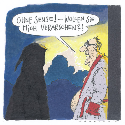 Cartoon: unkorrekt (medium) by Andreas Prüstel tagged tod,sense,handwerkszeug,tod,sense,handwerkszeug,handwerk,sterben,existenz,leben,sensenmann