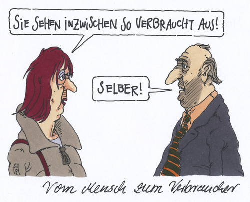 Cartoon: verbraucher (medium) by Andreas Prüstel tagged verbrauch,verbraucher,konsument,konsum,mensch,cartoon,karikatur,andreas,pruestel,verbrauch,verbraucher,konsument,konsum,mensch,cartoon,karikatur,andreas,pruestel