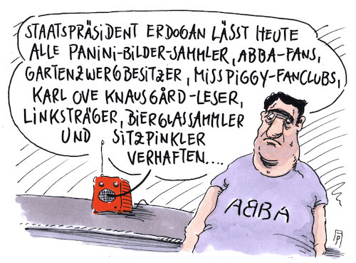 Cartoon: verhaftungen aktuell (medium) by Andreas Prüstel tagged türkei,erdogan,verhaftungen,diktatur,autokratie,cartoon,karikatur,andreas,pruestel,türkei,erdogan,verhaftungen,diktatur,autokratie,cartoon,karikatur,andreas,pruestel