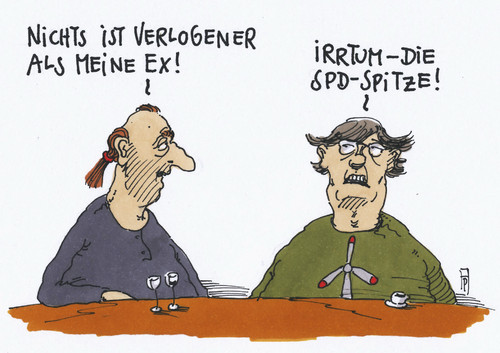 Cartoon: verlogenheit (medium) by Andreas Prüstel tagged energiepolitik,spd,erneuerbareenergiengesetz,lüge,verlogenheit,industrierabatte,strompreis,cartoon,karikatur,andreas,pruestel,energiepolitik,spd,erneuerbareenergiengesetz,lüge,verlogenheit,industrierabatte,strompreis,cartoon,karikatur,andreas,pruestel