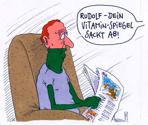 Cartoon: vitaminspiegel (medium) by Andreas Prüstel tagged vitamine,vitaminspiegel,ernährung,cartoon,karikatur,andreas,pruestel,vitamine,vitaminspiegel,ernährung,cartoon,karikatur,andreas,pruestel