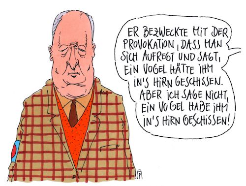 Cartoon: vogelschiss (medium) by Andreas Prüstel tagged gauland,afd,zitat,nationalsozialismus,geschichte,vogelschiss,cartoon,karikatur,andreas,pruestel,gauland,afd,zitat,nationalsozialismus,geschichte,vogelschiss,cartoon,karikatur,andreas,pruestel