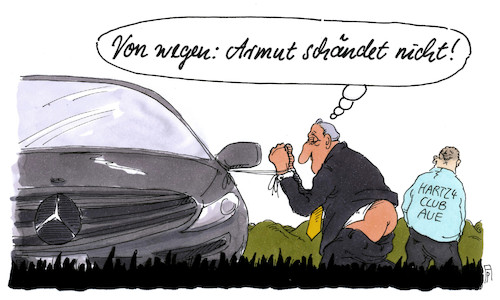 Cartoon: von wegen (medium) by Andreas Prüstel tagged hartz,vier,armut,spruch,cartoon,karikatur,andreas,pruestel,hartz,vier,armut,spruch,cartoon,karikatur,andreas,pruestel