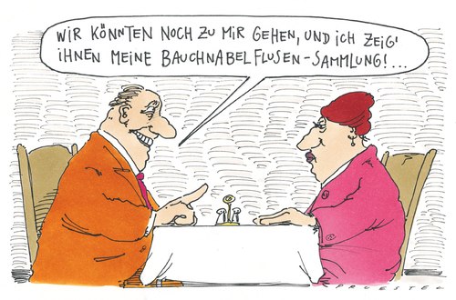 Cartoon: vorschlag (medium) by Andreas Prüstel tagged sammler,sammlung,sammelleidenschaft,bauchnabelflusen,sammler,sammelleidenschaft,sammlung,briefmarkensammlung,kollektion,sammeln,beeindrucken,flirten,flirt,partnersuche