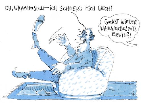 Cartoon: wahlspot (medium) by Andreas Prüstel tagged bundestagswahl,parteien,wahlwerbespot,tv,cartoon,karikatur,andreas,pruestel,bundestagswahl,parteien,wahlwerbespot,tv,cartoon,karikatur,andreas,pruestel
