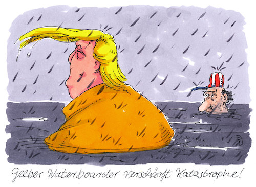 Cartoon: waterboarder (medium) by Andreas Prüstel tagged usa,texas,katastrophe,trump,waterboarding,cartoon,karikatur,andreas,pruestel,usa,texas,katastrophe,trump,waterboarding,cartoon,karikatur,andreas,pruestel