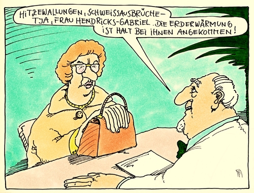 Cartoon: wechseljahre (medium) by Andreas Prüstel tagged erderwärmung,un,klimakonferenz,paris,wechseljahre,arzt,patientin,cartoon,karikatur,andreas,pruestel,erderwärmung,un,klimakonferenz,paris,wechseljahre,arzt,patientin,cartoon,karikatur,andreas,pruestel