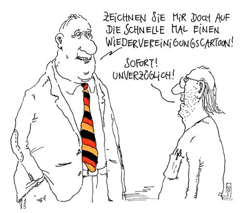 Cartoon: wiedervereinigungscartoon (medium) by Andreas Prüstel tagged deutsche,einheit,wiedervereinigung,wiedervereinigungscartoon,zeichner,günter,schabowski,grenzöffnung,ddr,brd,cartoon,karikatur,andreas,pruestel,deutsche,einheit,wiedervereinigung,wiedervereinigungscartoon,zeichner,günter,schabowski,grenzöffnung,ddr,brd,cartoon,karikatur,andreas,pruestel