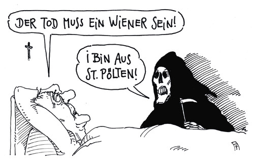 Cartoon: wiener lied (medium) by Andreas Prüstel tagged tod,sterben,wien,georg,kreißler,sankt,pölten,cartoon,karikatur,andreas,pruestel,tod,sterben,wien,georg,kreißler,sankt,pölten,cartoon,karikatur,andreas,pruestel