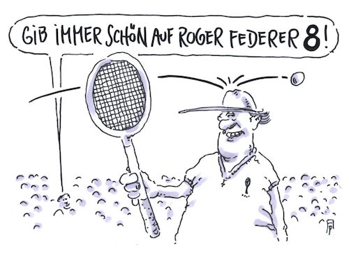 Cartoon: wimbledon (medium) by Andreas Prüstel tagged tennis,wimbledon,roger,federer,siegrekord,cartoon,karikatur,andreas,pruestel,tennis,wimbledon,roger,federer,siegrekord,cartoon,karikatur,andreas,pruestel