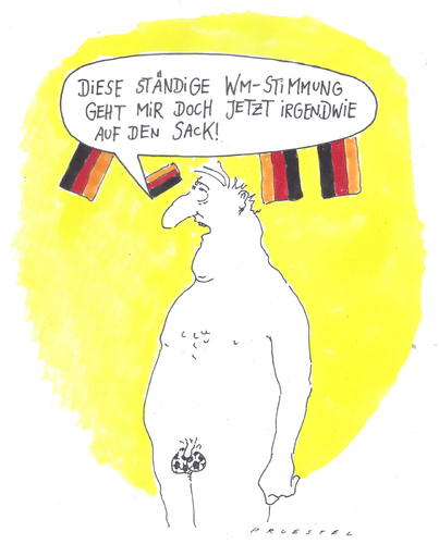 Cartoon: wm (medium) by Andreas Prüstel tagged fußballweltmeisterschaft,patriotismus,fähnchen,fahnen,fußballweltmeisterschaft,flagge,patriotismus,fans,fußball,wm,weltmeisterschaft,deutschland,vaterland