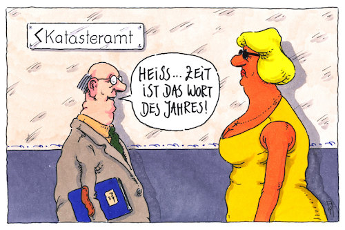 Cartoon: wort des jahres (medium) by Andreas Prüstel tagged wort,des,jahres,heußzeit,heißer,sommer,erderwärmung,klimawandel,cartoon,karikatur,andreas,pruestel,wort,des,jahres,heußzeit,heißer,sommer,erderwärmung,klimawandel,cartoon,karikatur,andreas,pruestel