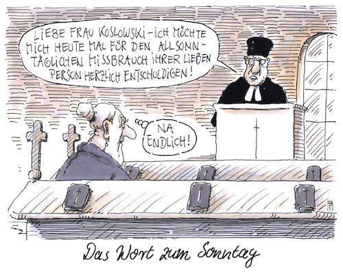 Cartoon: wort zum sonntag (medium) by Andreas Prüstel tagged gottesdienst,wort,zum,sonntag,cartoon,karikatur,andreas,pruestel,gottesdienst,wort,zum,sonntag,cartoon,karikatur,andreas,pruestel