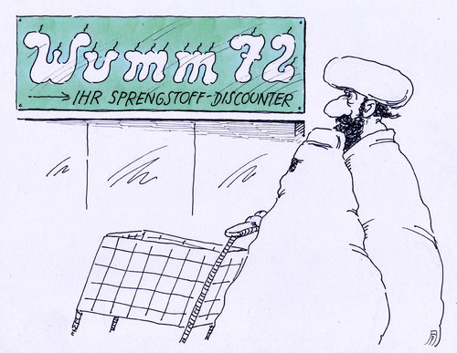 Cartoon: wumm 72 (medium) by Andreas Prüstel tagged islamisten,terror,sprengstoffanschläge,sprengstoff,sprengstoffdiscounter,einkauf,discounter,burka,cartoon,karikatur,andreas,pruestel,islamisten,terror,sprengstoffanschläge,sprengstoff,sprengstoffdiscounter,einkauf,discounter,burka,cartoon,karikatur,andreas,pruestel