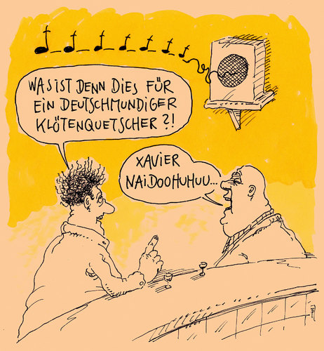 Cartoon: xavier naidoo (medium) by Andreas Prüstel tagged pop,deutschsprachig,deutschmundig,xavier,naidoo,verquastheit,musik,kneipe,klötenquetscher,cartoon,karikatur,andreas,pruestel,pop,deutschsprachig,deutschmundig,xavier,naidoo,verquastheit,musik,kneipe,klötenquetscher,cartoon,karikatur,andreas,pruestel