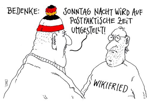 Cartoon: zeitwechsel (medium) by Andreas Prüstel tagged winterzeit,zeitumstellung,postfaktische,zeit,cartoon,karikatur,andreas,pruestel,winterzeit,zeitumstellung,postfaktische,zeit,cartoon,karikatur,andreas,pruestel