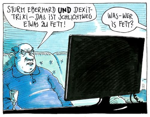 Cartoon: zu fett (medium) by Andreas Prüstel tagged sturmtief,eberhard,beatrix,von,storch,afd,dexit,cartoon,karikatur,andreas,pruestel,sturmtief,eberhard,beatrix,von,storch,afd,dexit,cartoon,karikatur,andreas,pruestel