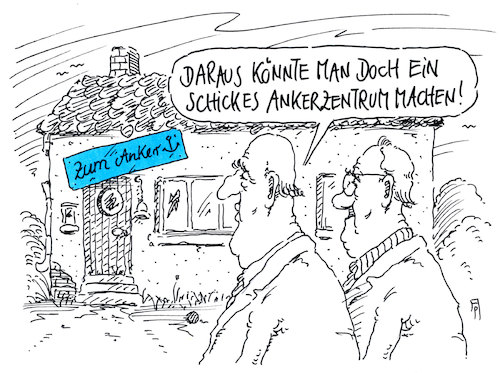 Cartoon: zum anker (medium) by Andreas Prüstel tagged innenminister,seehofer,asylanten,ankerzentren,internierung,cartoon,karikatur,andreas,pruestel,innenminister,seehofer,asylanten,ankerzentren,internierung,cartoon,karikatur,andreas,pruestel