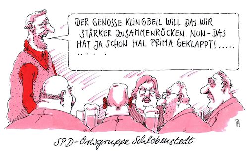 Cartoon: zusammenrücken (medium) by Andreas Prüstel tagged spd,wahlniederlagen,niedergang,zusammenrücken,generalsekretär,lars,klingbeil,basis,cartoon,karikatur,andreas,pruestel,spd,wahlniederlagen,niedergang,zusammenrücken,generalsekretär,lars,klingbeil,basis,cartoon,karikatur,andreas,pruestel