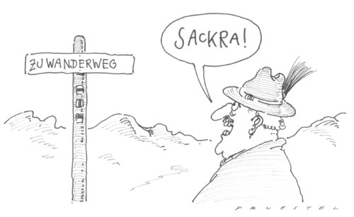 Cartoon: zusatz (medium) by Andreas Prüstel tagged zuwanderung,zuwanderungsdebatte,bayern,wandern,zuwanderung,zuwanderungsdebatte,bayern,wandern,immigration,ausländer