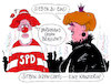 Cartoon: 7 und 1 (small) by Andreas Prüstel tagged spd,vorsitzende,merkel,regierungszeit,cdu,karneval,aschermittwoch,cartoon,karikatur,andreas,pruestel