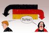 Cartoon: Abgang (small) by Andreas Prüstel tagged landtagswahl,hessen,cdu,merkel,ankündigung,rücktritt,parteivorsitz,spd,nahles,cartoon,karikatur,andreas,pruestel