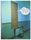 Cartoon: abgang (small) by Andreas Prüstel tagged innenarchitektur,verabschiedung