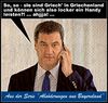 Cartoon: absöderung (small) by Andreas Prüstel tagged griechenland,grieche,bayern,csu,söder,finanzminister,handy,arroganz,cartoon,collage,andreas,pruestel