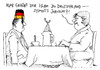 Cartoon: angela und joachim (small) by Andreas Prüstel tagged merkel islam deutschland fez joachimsauer kaffee