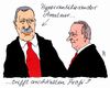 Cartoon: autokraten (small) by Andreas Prüstel tagged erdogan,putin,treffen,türkei,russland,autokraten,amateut,profi,arschkalt,hyperventilation,cartoon,karikatur,andreas,pruestel