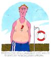 Cartoon: bademeister (small) by Andreas Prüstel tagged bademeister,modedesigner,berufswunsch,freibad,cartoon,karikatur,andreas,pruestel