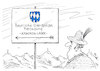 Cartoon: bayerngrenze (small) by Andreas Prüstel tagged bayern,csu,asyl,asylpolitik,transitzentren,bayrische,grenzpolizei,grenzübergänge,freilassing,cartoon,karikatur,andreas,pruestel