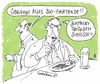 Cartoon: bio-fairtrade (small) by Andreas Prüstel tagged bio,lebensmittel,fairtrade,restaurant,kellner,gast,cartoon,karikatur,andreas,pruestel