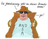 Cartoon: BND NSA (small) by Andreas Prüstel tagged bnd,nsa,usa,deutschland,geheimdienste,agenten,spione,doppelagent,ausspionierung,globalisierung,cartoon,karikatur,andreas,pruestel