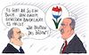 Cartoon: buchtipp (small) by Andreas Prüstel tagged türkei,niederlande,wahlkampfauftritte,minister,erdogan,präsidialsystem,nazivergleiche,baudelaire,tulpen,cartoon,karikatur,andreas,pruestel