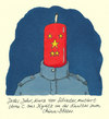 Cartoon: chinaböller (small) by Andreas Prüstel tagged chinaböller,silvester,neujahr,kyritz