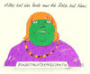 Cartoon: claudia roth (small) by Andreas Prüstel tagged bundestagswahl,grüne,stimmenverluste,rücktritte,claudia,roth,postenkampf,bundestagsvizepräsidentin,cartoon,karikatur,andreas,pruestel