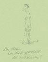 Cartoon: der mann (small) by Andreas Prüstel tagged mann,geschlecht,auslaufmodell,evolution,cartoon,carikatur,andreas,pruestel