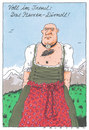 Cartoon: dirndl (small) by Andreas Prüstel tagged dirndl,landart,bayern,tradition,dekollete,neonazi,brusthaar,hitler