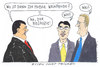 Cartoon: essen sucht trinken (small) by Andreas Prüstel tagged essen,trinken,gabriel,brüderle,rösler,westerwelle,spd,fdp