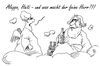 Cartoon: feiner herr (small) by Andreas Prüstel tagged gott,himmel,engel,suff,aleppo,haiti,cartoon,karikatur,andreas,pruestel