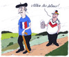 Cartoon: france aktuell (small) by Andreas Prüstel tagged frankreich,deutschland,wirtschaft,gesellschaft,fußball,schlachtruf,cartoon,karikatur,andreas,pruestel